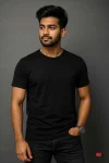 Premium Quality Solid T-shirt - Black