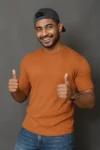 Rib Tshirt – Orange