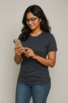 Premium Quality Solid T-shirt for Women - Anther