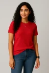 Premium Quality RIB T-shirt for Women – Red